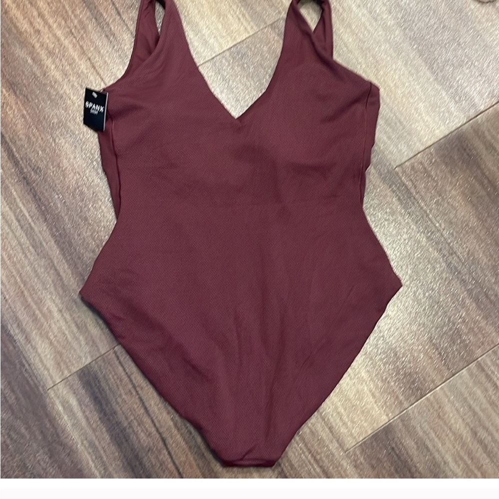 NWT Spanx Mulberry Halter One Piece Swimsuit
